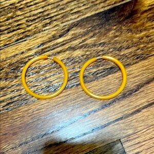 Elegant Orange Hoop Earrings